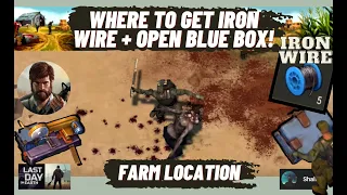 WHERE TO GET IRON WIRE FOR BUILD THE WALL + OPEN BLUE BOX - Last Day On Earth: Survival