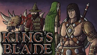 King's Blade Demo Старик избивает  динозавров