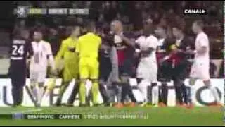 Zlatan Ibrahimovic and Rio Mavuba   PSG vs LIlle   2013 12 22