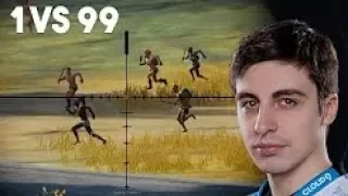 SHROUD VS 99 ZOMBIES FANS  Shroud Solo Win 99 Kills (twitch,pubg,instant win games)