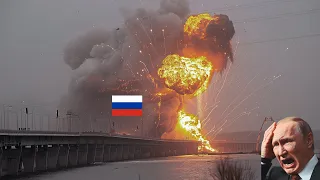 INSANE EXPLOSION NEAR CRIMEA! French Rafale dropped 17 SCALP bombs on Putin's Kerch Bridge!