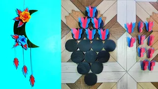 2 unique and superb wall decor ideas from waste material | Beautiful paper craft idea | Recycling