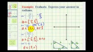 Examples:  Evaluate Inverse Trig Expressions (Part 2)