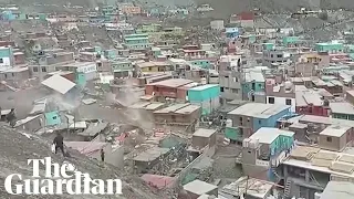 'A complete disaster': deadly landslide tears through village in Peru