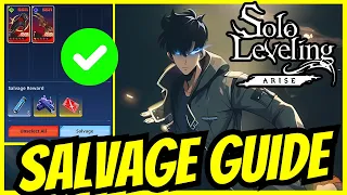 Salvaging SSR Weapons?! Salvage Guide - Solo Leveling Arise