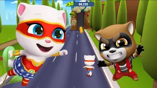 Talking Tom Gold Run Gameplay - Super Angela Gold Run into Flying - Full screen - Android Gameplay 🔥