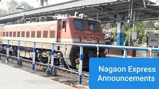 Nagaon Express Announcement 15630 Silghat town to Tambaram and Arriving Rajahmundry with ED WAP-4