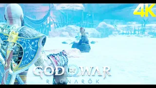 Thrud Takes Up Mjolnir GOD OF WAR RAGNAROK 4K (#GodofWArRagnarok Post Credits Secret Ending)