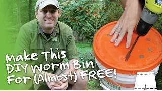How To Make A DIY 2-Bucket Worm Composter For FREE