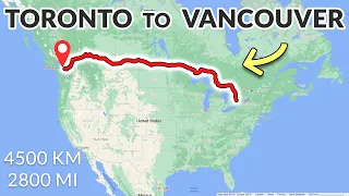 Toronto to Vancouver Canada Road Trip: COMPLETE Drive Timelapse 4K