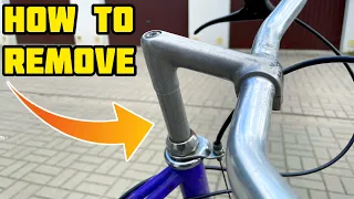 How to remove handlebar stem in vintage old bike?