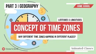 Class 6, Chapter 2-Concept of Time Zones I Latitudes & Longitudes (Part 3) I Geography