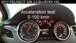 2017 Peugeot 508 2.0 BlueHDI 150 hp - 0-100 kmh