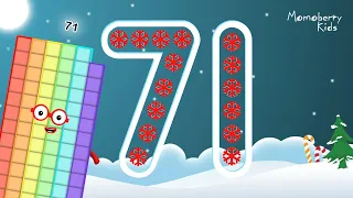 Numberblocks 71 Magic Run Special Christmas - Numberblocks Adventure | Number Counting Go Snow