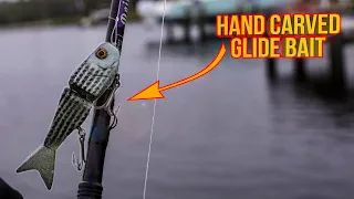 Hand Carved Mullet Glide Bait Catches a Stud!  || Build to Catch