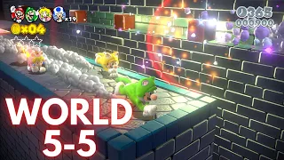 Super Mario 3D World 5-5 Bob-ombs Below 100% Walkthrough Guide Green Stars & Stamp