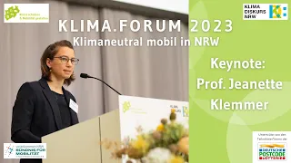 KLIMA.FORUM 2023: Keynote von Prof. Klemmer