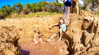 BUILDING $1,000,000 SWIMMING POOL FOR MY KIDS AT THE BEACH!