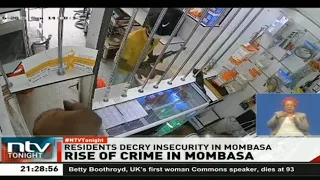 Mombasa: Two robbers caught on CCTV camera stealing from M-Pesa shop