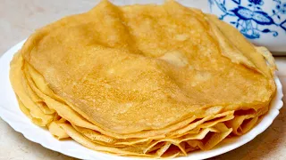 Thin PANCAKES on the water! Incredibly tasty and simple! Without milk.