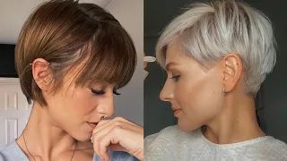 Silver Undercut Pixie Haircut Transformation 2024 | Best Pixie Haircuts Ideas | Pinterest Pixie Hair