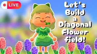 Lets Build a Diagonal Flower Field Cozy Spring Decorating Animal Crossing New Horizons