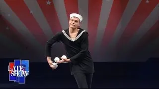 Juggler Alexander Koblikov Performs