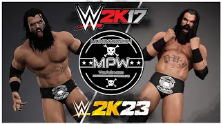 Creating A CAW In WWE 2K17 Then In WWE 2K23 (XBOX)