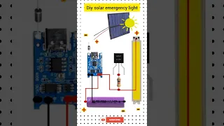 DIY Home Made Emergency Light Solar Charger #shortsfeed #shorts