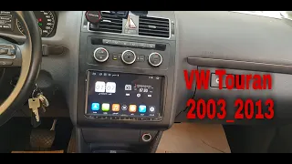 تركيب شاشة اندرويد وكاميرا خلفية VW Touran 2003_2013