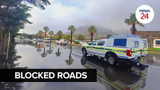 WATCH | Cape Town police block off flooded road
