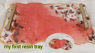 Resin Tray Making| How to make Resin Tray | Epoxy Resin Tray | Full tutorial of Resin art