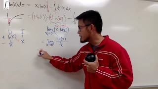 integral of ln(x) from 0 to 1