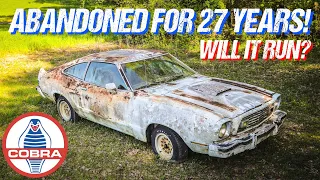 ABANDONED Mustang Cobra Rescued After 27 Years - WILL IT RUN?