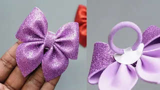 How to Make Bows with Foam Sheet | DIY Hair Accessories | DIY EVA Foam Bow