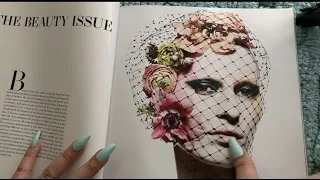 [ASMR] Soft Spoken Magazine Page Flipping — Harper’s Bazaar: May 2021