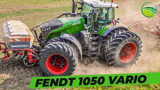 FENDT 1050 Vario m. Zwillingsbereifung | Der größte Traktor von FENDT sät mit HORSCH Tiger