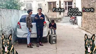 Fake DoG Bark brank  Epic Reaction in public dog Barking prank Run?