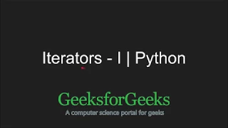 Python Programming Tutorial | Iterator Functions - Part 1 | GeeksforGeeks