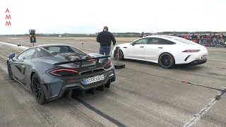 McLaren 600LT vs 850HP Mercedes-AMG GT63 S