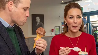 Prince William and Kate Middleton enjoy ice cream in Wales