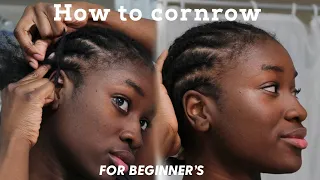 How to Cornrow your own hair 2024 | Beginners