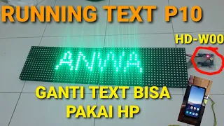 CARA MERAKIT RUNNING TEXT P10 SINGLE COLOR 64 x 16 || MODUL WIFI HUIDU-W00