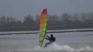 Windsurf - Passage du Gois - 16 Février 2020 - Tempête Dennis