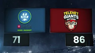 Belfius Mons Hainaut vs Telenet Giants Antwerp: 71-86 (10/05/24)