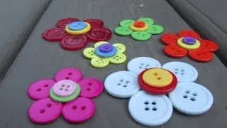 Button Flower Craft Tutorial