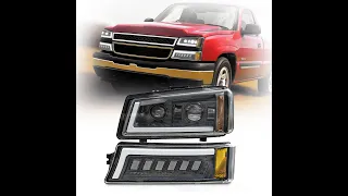 2003 2004 2005 2006 Chevy Silverado Headlight Upgrade for 03-06 Silverado 1500 2500 3500