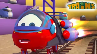 Train cartoon | Super wings | Collection 199