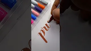 'pride' brush pen calligraphy.