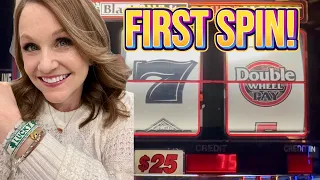 First Spin Jackpot on Oldest High Limit Slot Machine in Vegas??!